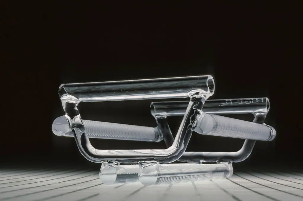 MOUNTAIN VIEW, CA - NOV 1981: A close up view of a quartz wafer carrier used in the production of electronic semiconductors photographed in November 1981 in Mountain View, California. (Photo by David Madison/Getty Images)