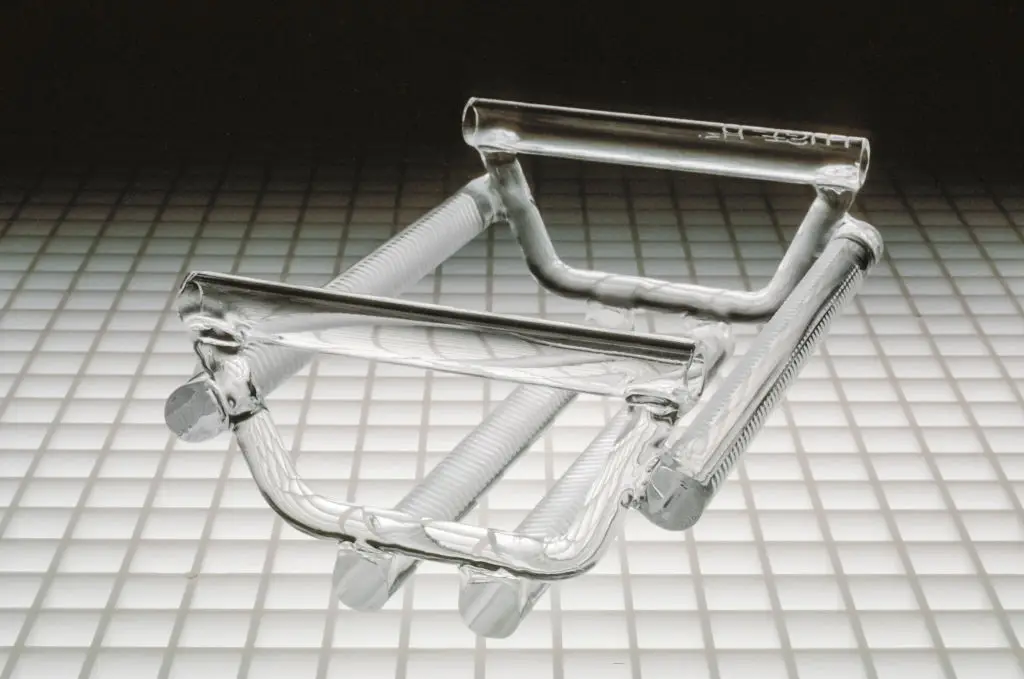 MOUNTAIN VIEW, CA - NOV 1981: A close up view of a quartz wafer carrier used in the production of electronic semiconductors photographed in November 1981 in Mountain View, California. (Photo by David Madison/Getty Images)